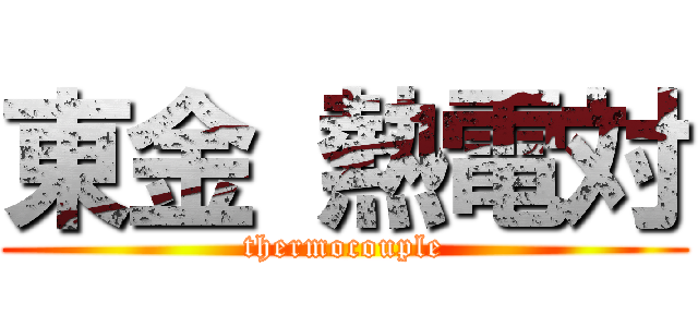 東金 熱電対 (thermocouple)