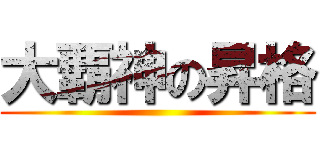 大覇神の昇格 ()