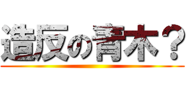 造反の青木？ ()