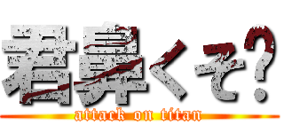 君鼻くそ⁇ (attack on titan)