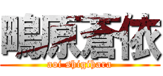 鴫原蒼依 (aoi shigihara)