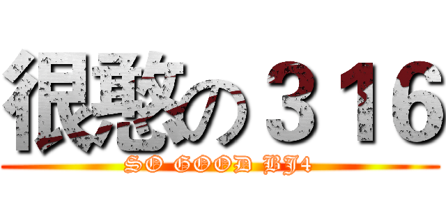 很憨の３１６ (SO GOOD BJ4)
