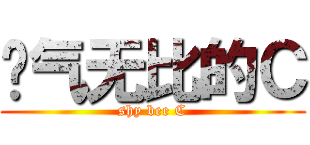 帅气无比的Ｃ (shy bee C)