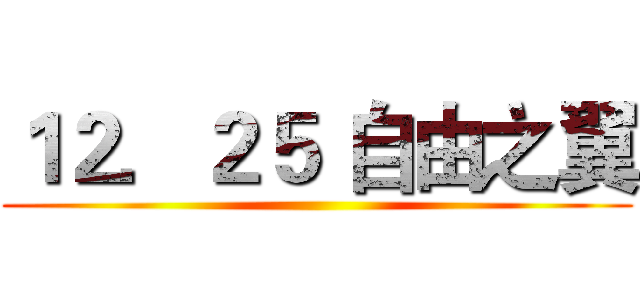 １２．２５ 自由之翼 ()