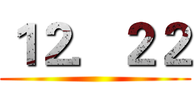 １２．２２ ()