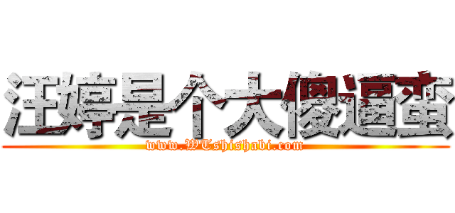 汪婷是个大傻逼蛮 (www.WTshishabi.com)