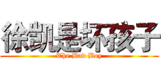 徐凯是坏孩子 (The Bad Boy)