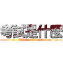 考試是什麼 (What is the test)