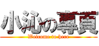 小沁の專頁 (Welcome to here)