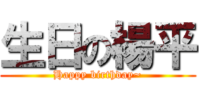 生日の楊平 (Happy birthday~)