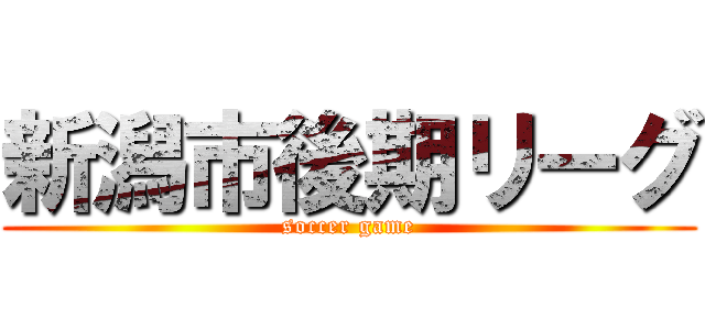 新潟市後期リーグ (soccer game)
