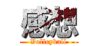 感想 (Volleyball)