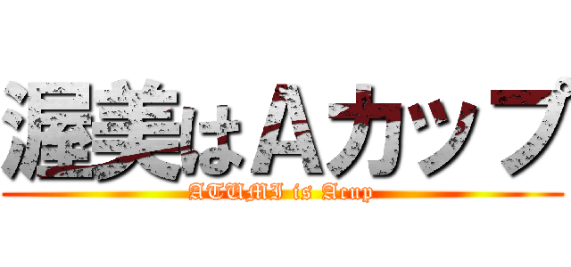 渥美はＡカップ (ATUMI is Acup)