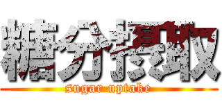 糖分摂取 (sugar uptake)