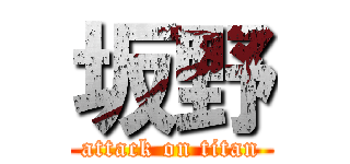 坂野 (attack on titan)