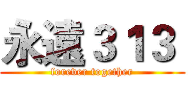 永遠３１３  (forever together)