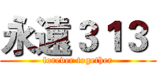 永遠３１３  (forever together)