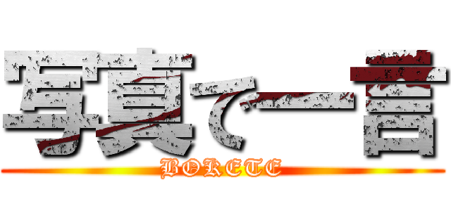 写真で一言 (BOKETE)