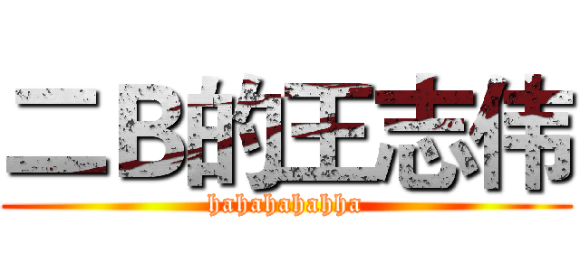 二Ｂ的王志伟 (hahahahahha)
