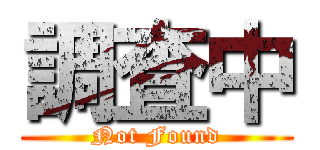 調査中 (Not Found)