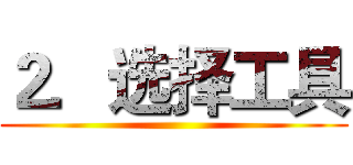 ２．选择工具 ()