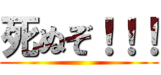 死ぬぞ！！！ ( )