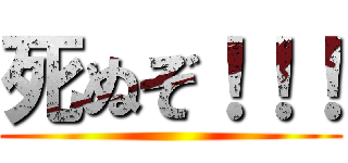 死ぬぞ！！！ ( )