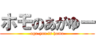 ホモのあがゆー (aga-you is homo)