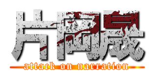 片岡晟 (attack on narration)