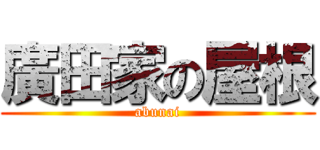 廣田家の屋根 (abunai)