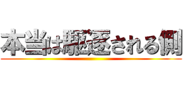 本当は駆逐される側 ()