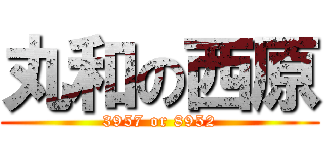 丸和の西原 (3957 or 8952)