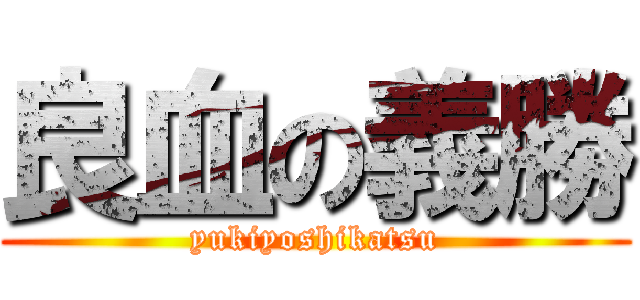 良血の義勝 (yukiyoshikatsu)