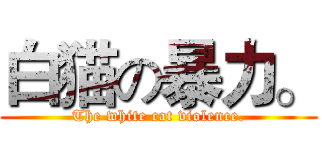 白猫の暴力。 (The white cat violence.)