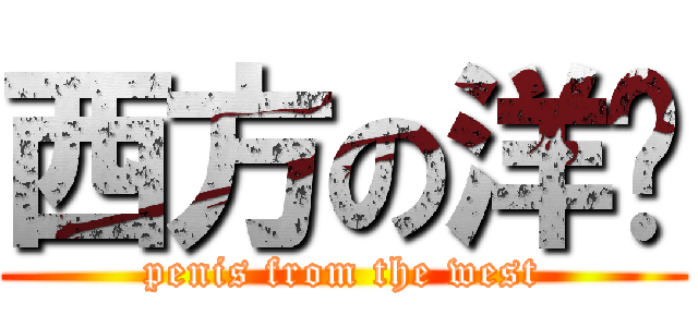 西方の洋屌 (penis from the west)