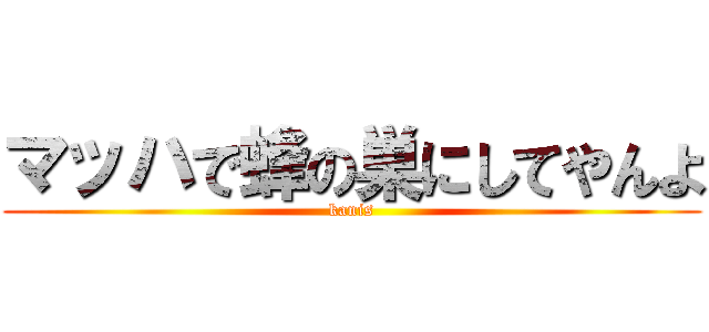 マッハで蜂の巣にしてやんよ (kanis)