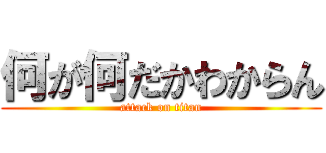 何が何だかわからん (attack on titan)