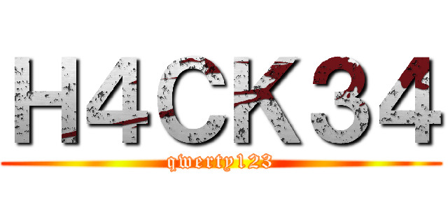 Ｈ４ＣＫ３４ (qwerty123)