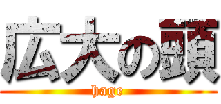 広大の頭 (hage)