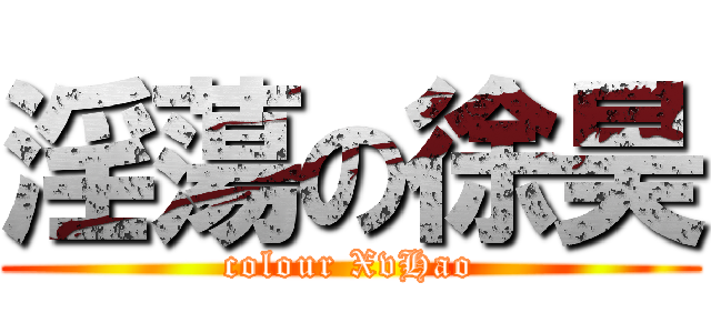 淫蕩の徐昊 (colour XvHao)