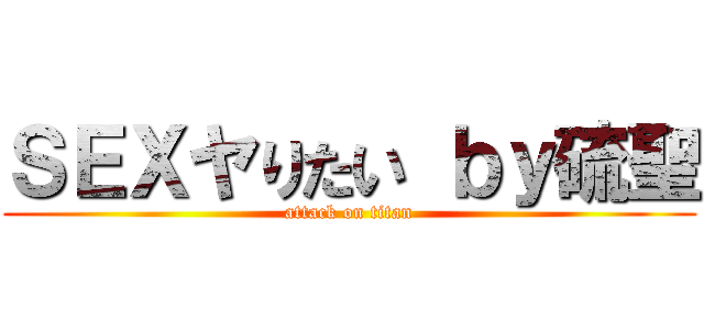 ＳＥＸヤりたい ｂｙ硫聖 (attack on titan)