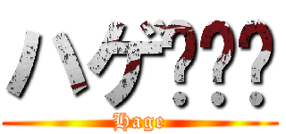 ハゲ🧑‍🦲 (Hage)