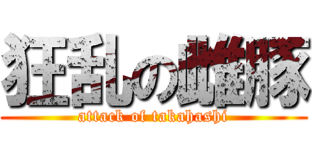 狂乱の雌豚 (attack of takahashi)