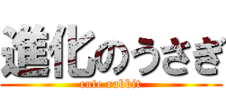 進化のうさぎ (cute rabbit)