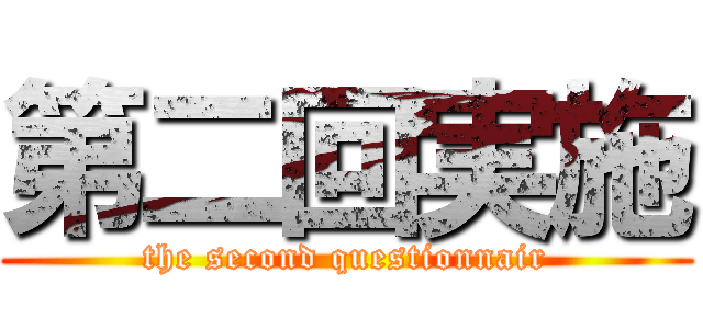 第二回実施 (the second questionnair)