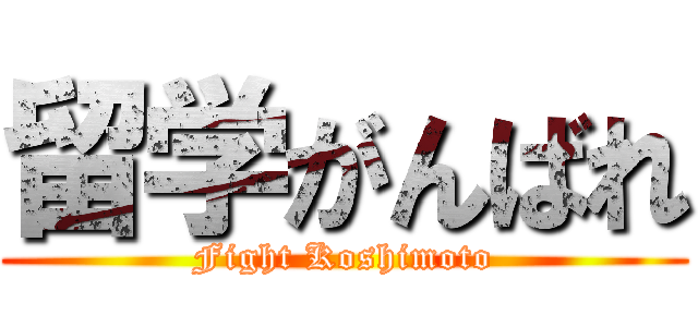 留学がんばれ (Fight Koshimoto)