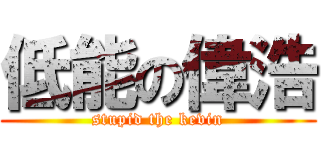 低能の偉浩 (stupid the kevin)