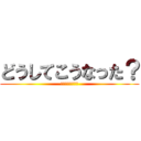 どうしてこうなった？ (訳がワカラナイヨ)
