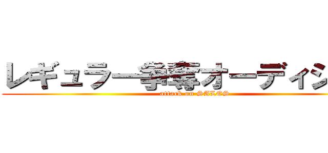 レギュラー争奪オーディション (attack on SALES)