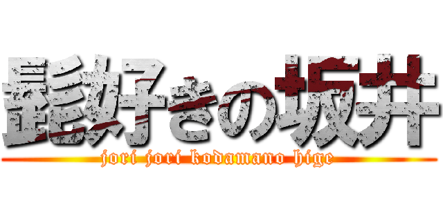 髭好きの坂井 (jori jori kodamano hige)